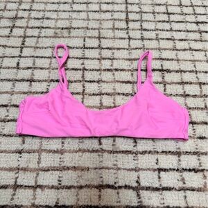 aerie Neon Pink Scoop Bikini Top